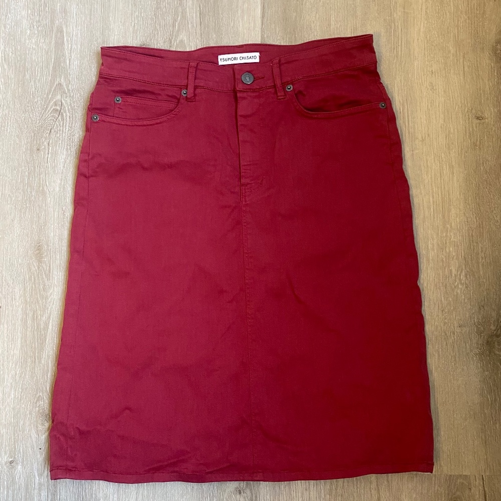 Tsumori Chisato Red Midi Skirt